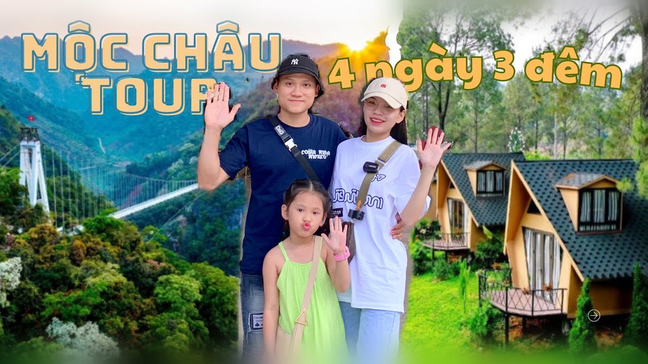 MỘC CHÂU 4 Ngày 3 Đêm | Cầu Kính Bạch Long - Mộc Châu Island - Chợ Đêm - Hang Táu - Đồi Chè #2023