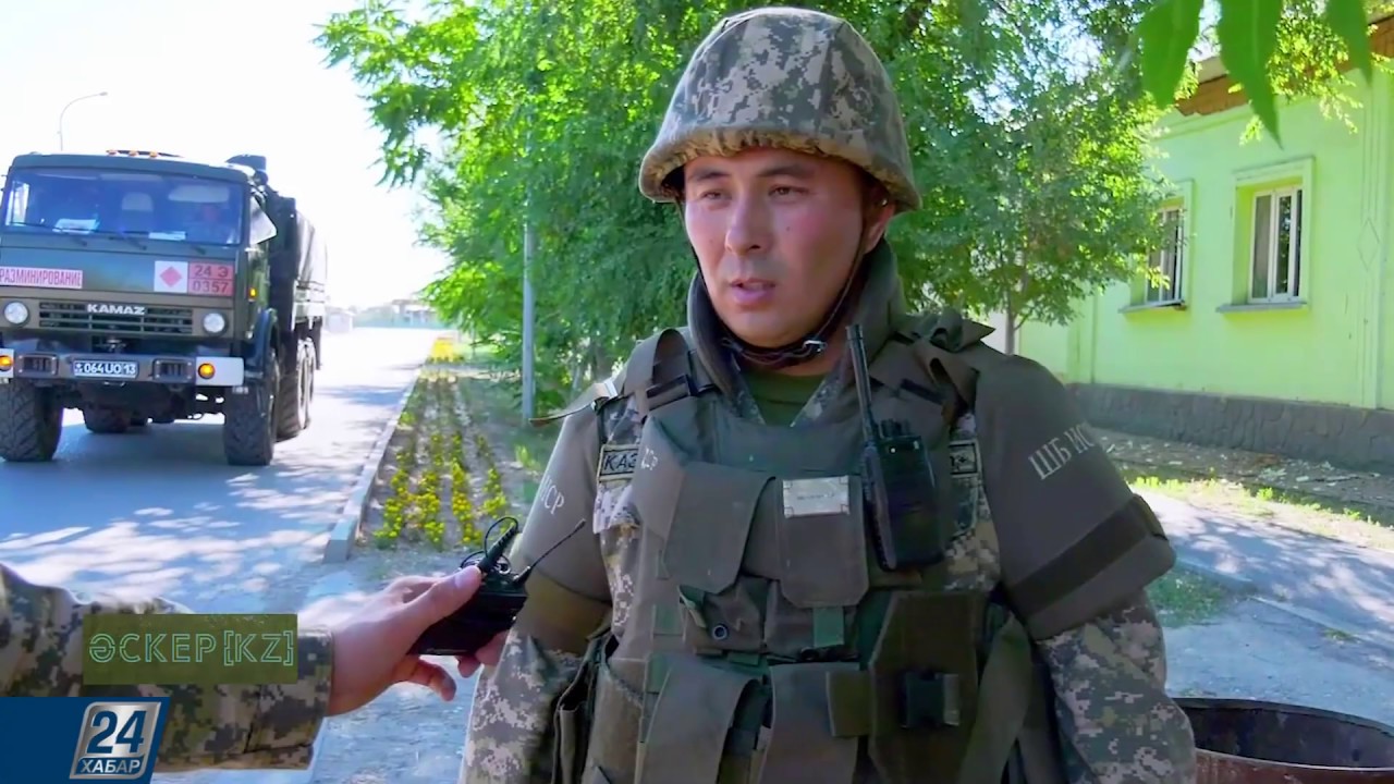 Как работают военные и полицейские во время ЧС в Арыси | Әскер KZ