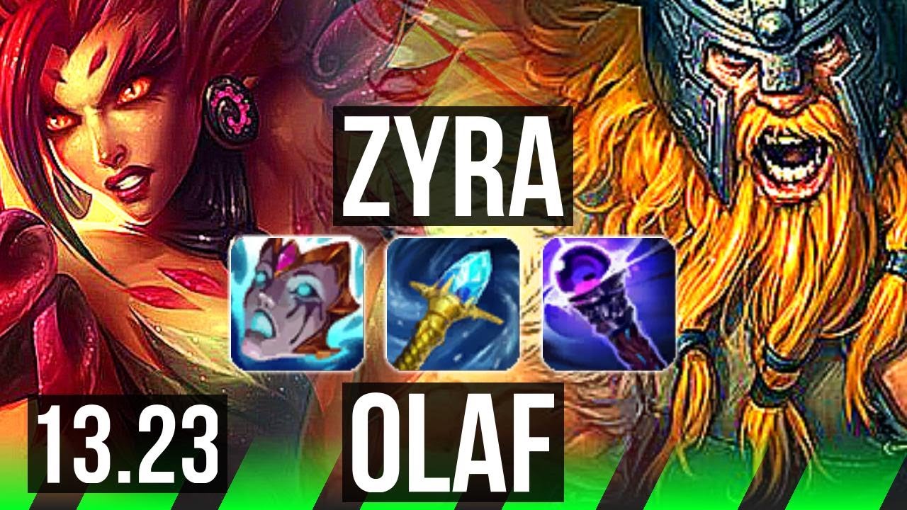 ZYRA vs OLAF (JNG) | Rank 1 Zyra, 8/4/20 | KR Challenger | 13.23