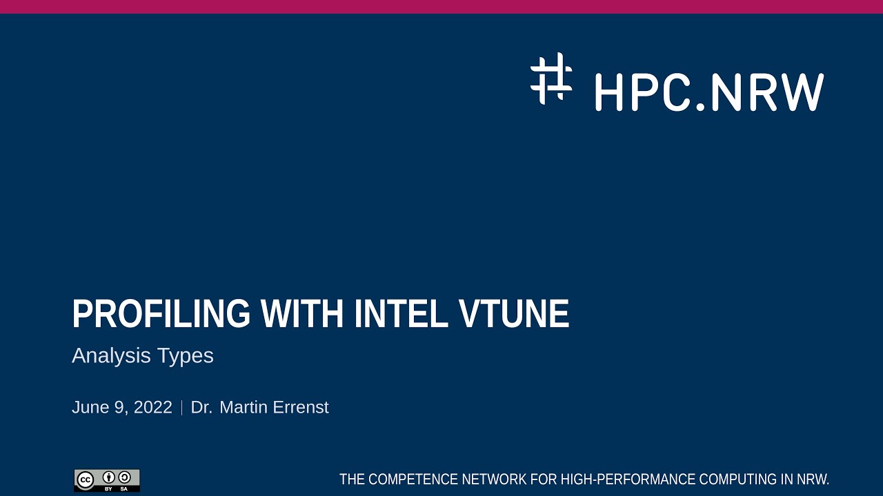 Different Analysis Types in Intel VTune