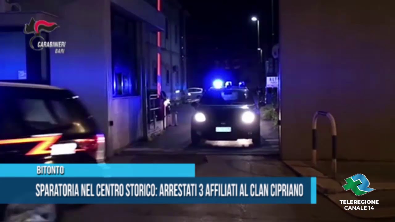 BITONTO Sparatoria, tre arresti clan Cipriani