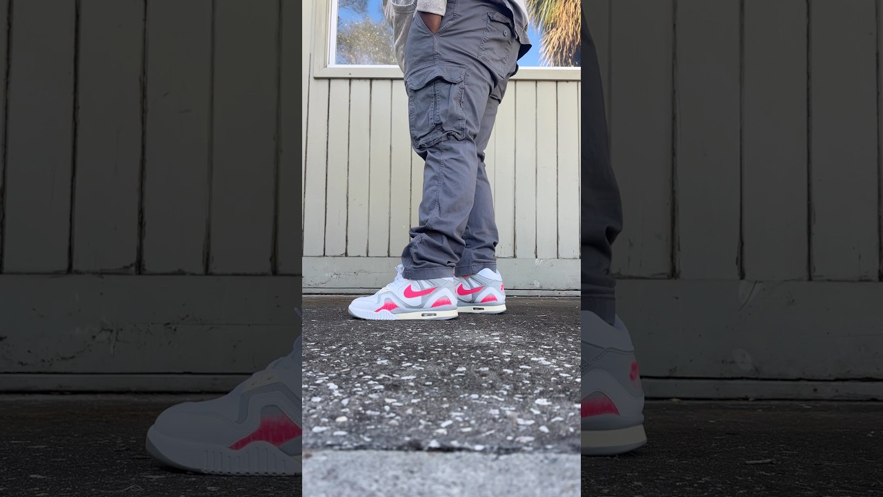 Air Tech Challenge 2 Racer Pink On Feet #airtechchallenge2 #andreagassi #nike #tennis #nikeshoes