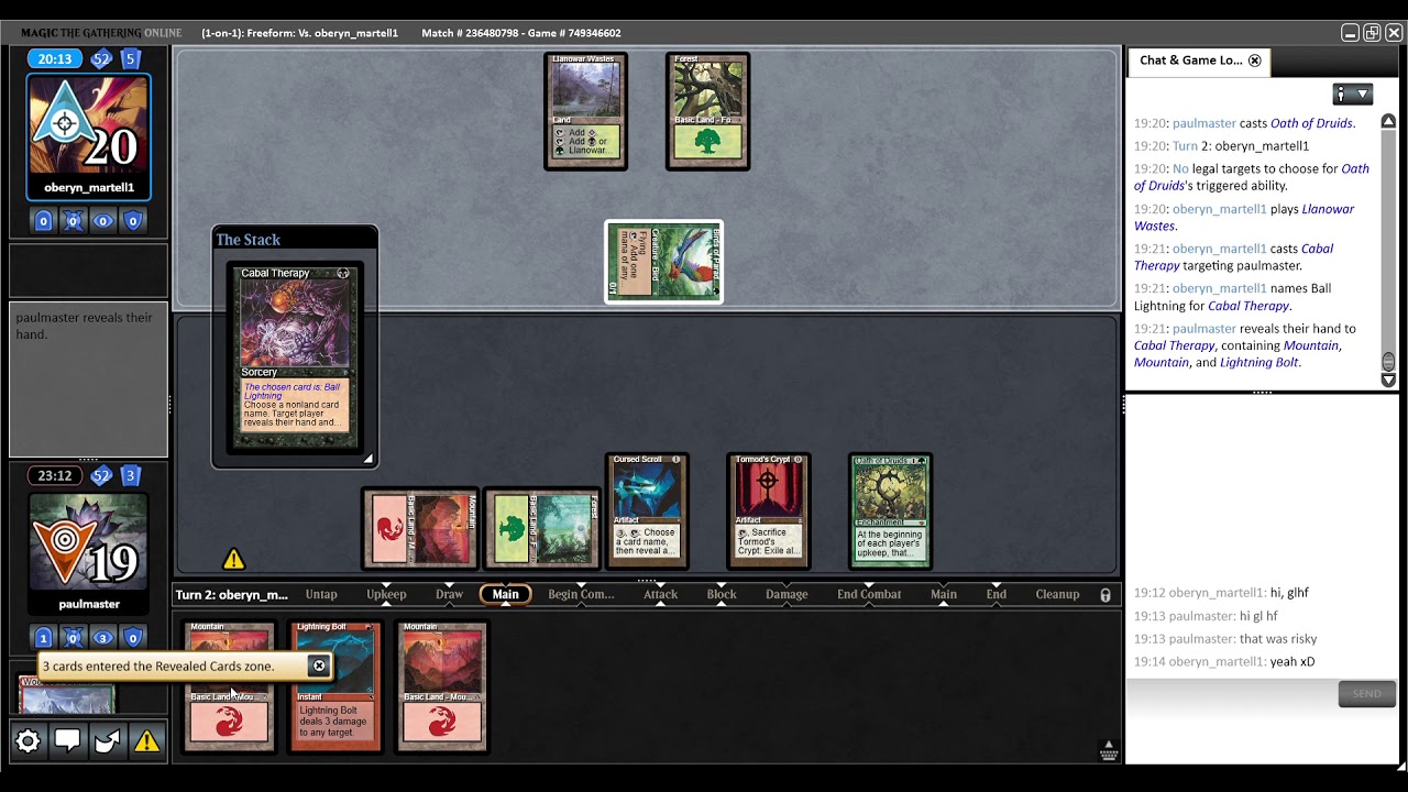 Premodern Test - Oath Burn vs The Rock