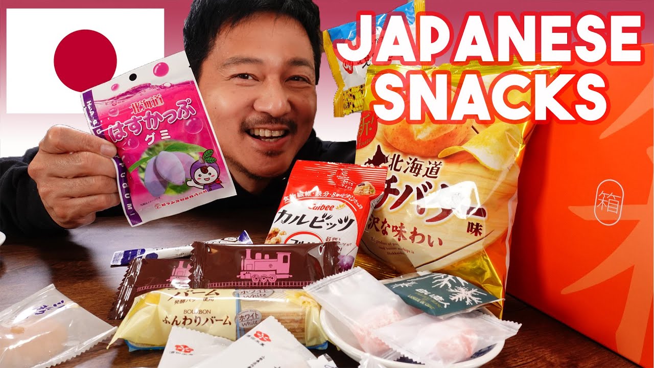 Trying JAPANESE Hokkaido Winter Snacks