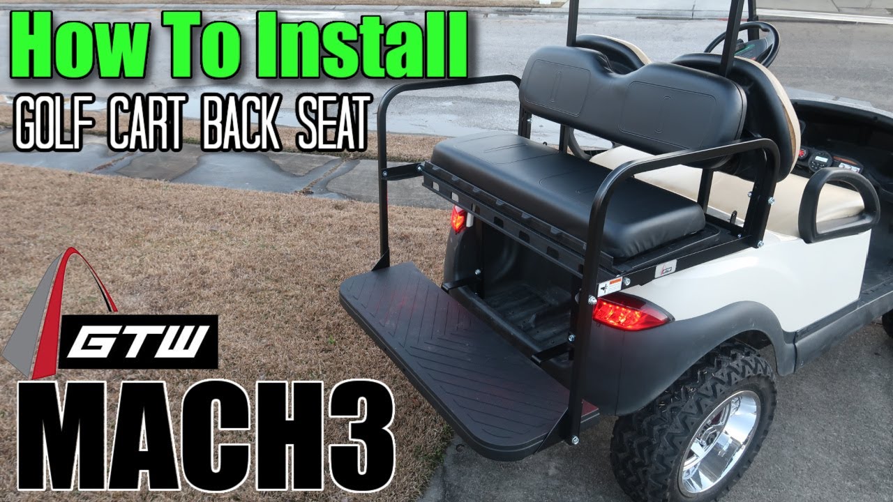 How To Install Golf Cart Back Seat | GTW Mach 3 Aluminum Rear Seat Kit | Club Car Precedent