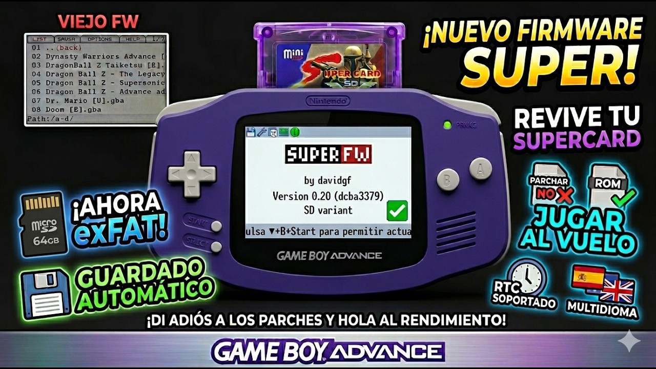 Revive tu SuperCard con SUPER FW - GBA