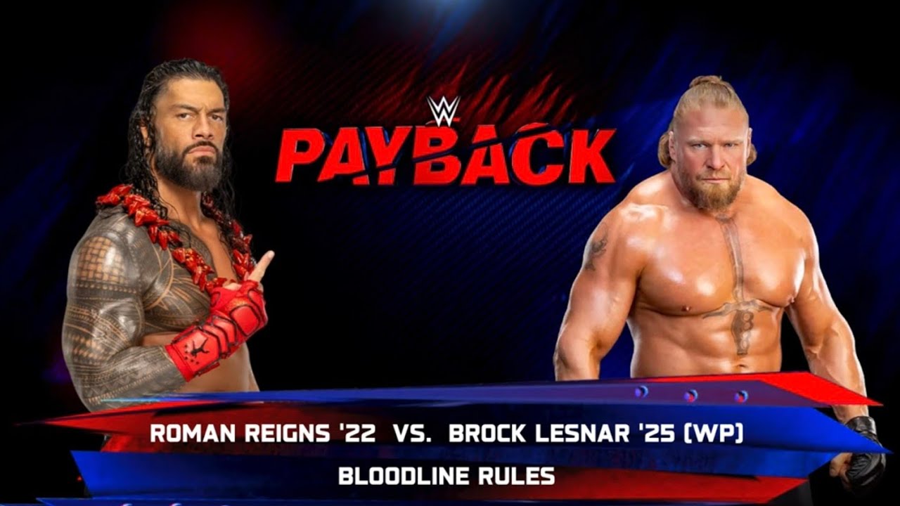 WWE 2k25 - Роман Рейнс против Брока Леснара: Матч по правилам родословной на Payback