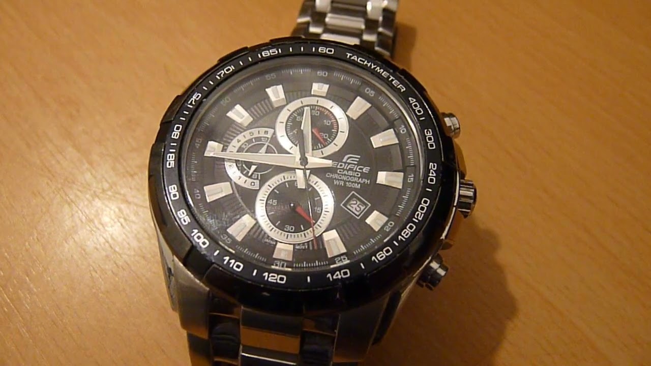 Panasonic Lumix DMC FZ28 Camera Video Test - Casio Edifice EF-539 Chronograph Watch