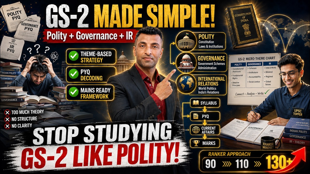 UPSC GS-2 Simplified | The Smart Strategy for Polity, Governance & IR