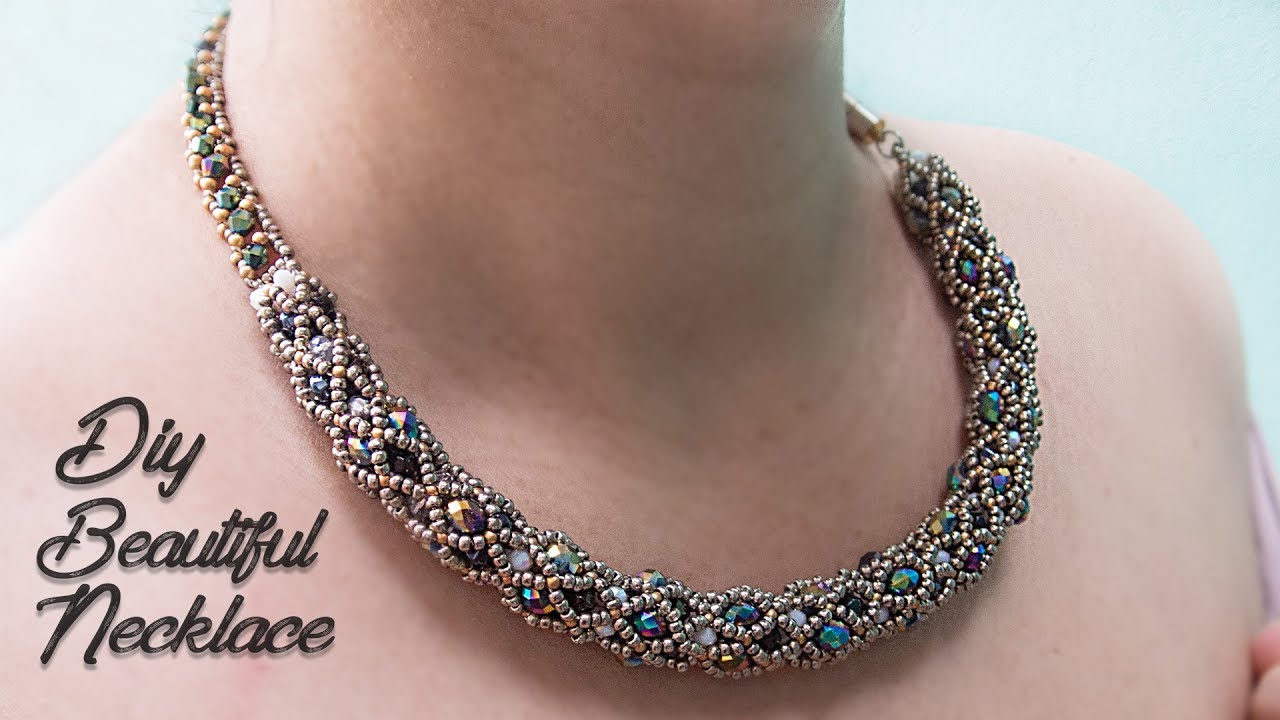 (DIY) HOW TO MAKE NECKLACE | BEADED NECKLACE  | JEWELLERY MAKING