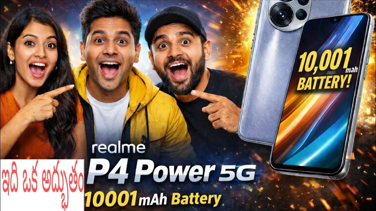 realme P4 power 5G 10001mah battery mobile details 