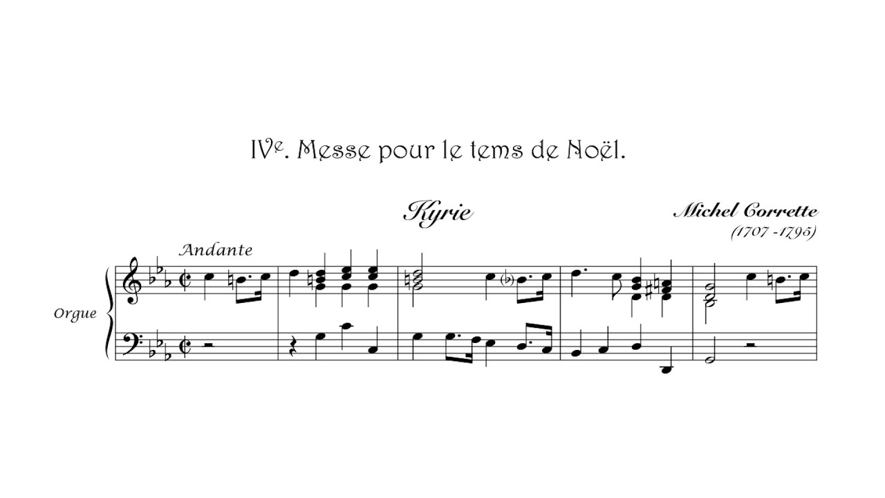 Michel Corrette – Messe pour le tems de Noël
