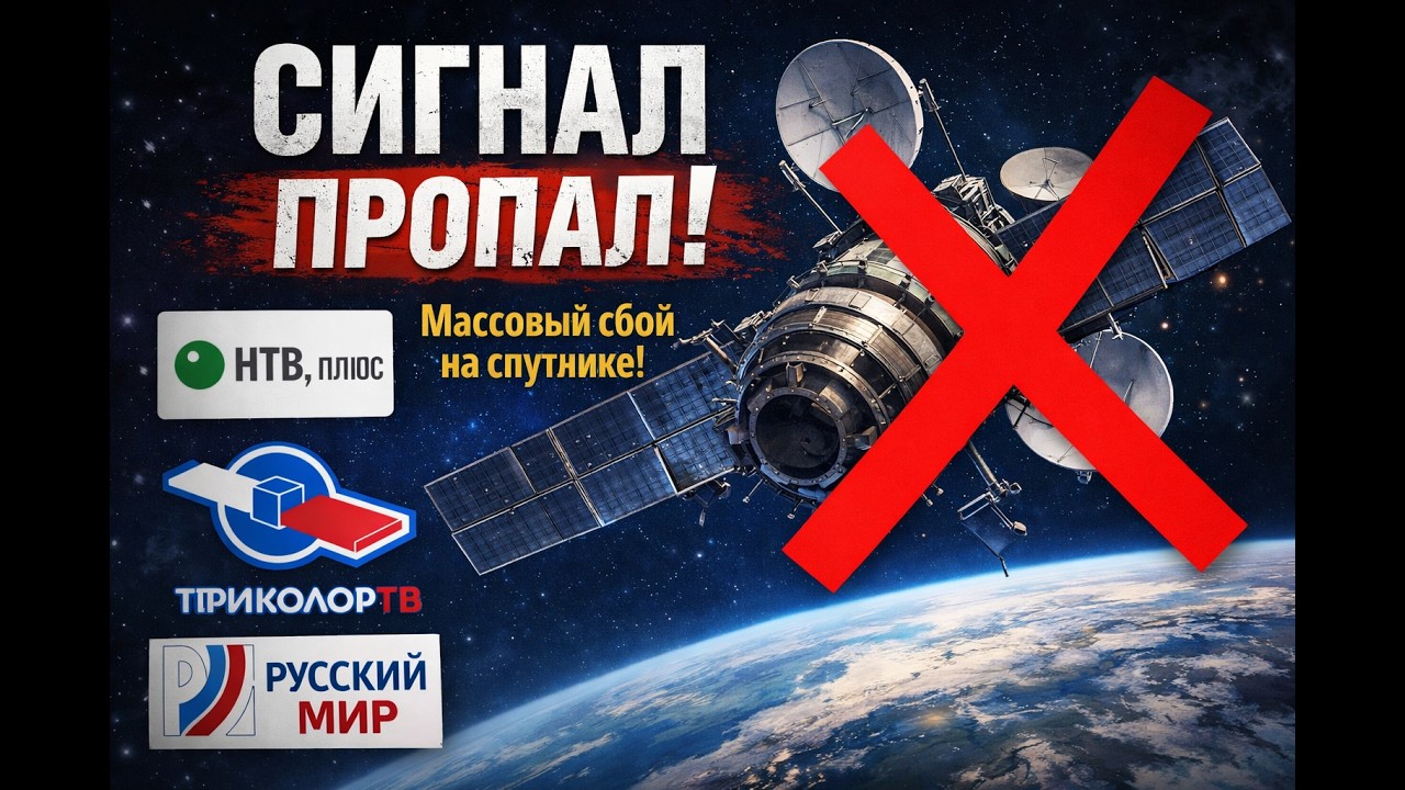 Что случилось со спутником Экспресс АТ1? Пропал сигнал у НТВ+, Триколор и Русский Мир.