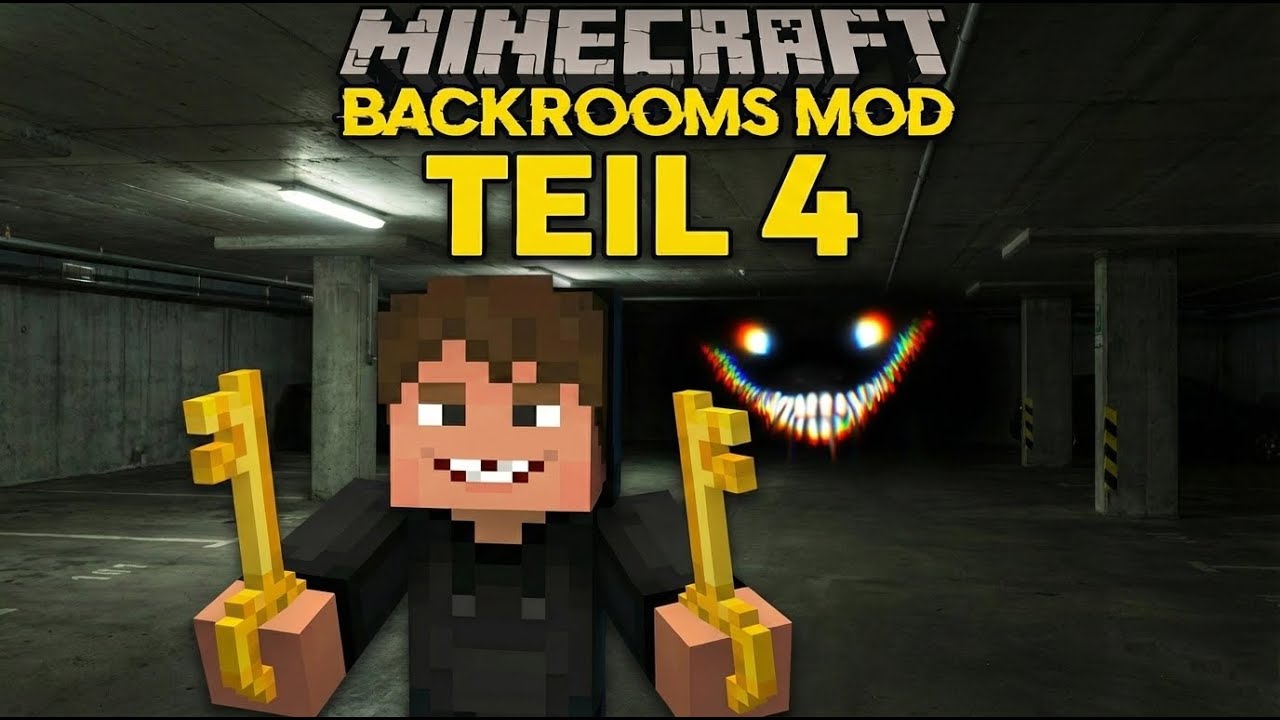 Der Smiler in der Tiefgarage! 🚗 | Minecraft Backrooms Mod #4