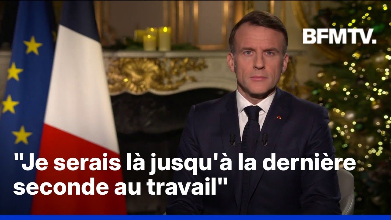Le pr&eacute;sident de la R&eacute;publique Emmanuel Macron a exprim&eacute; ses v&oelig;ux &agrave; la nation pour l'ann&eacute;e 2026