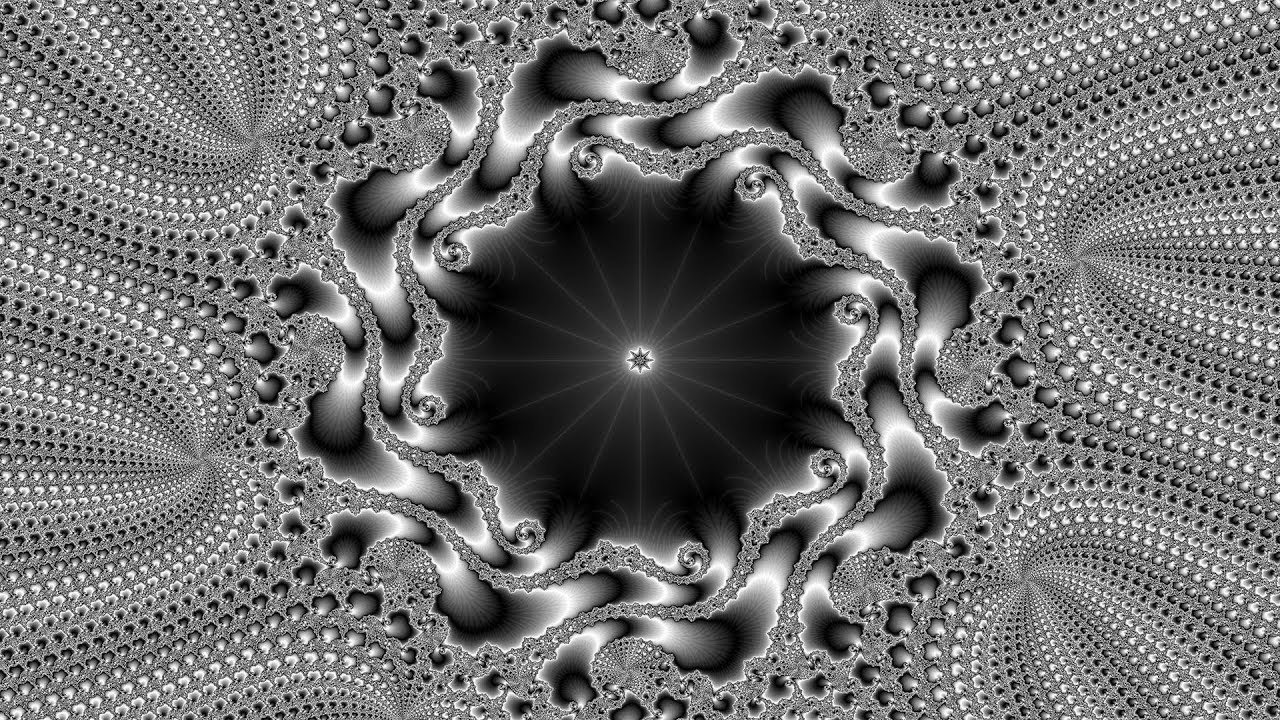 Black and White - Mandelbrot Fractal Zoom (4k 60fps)