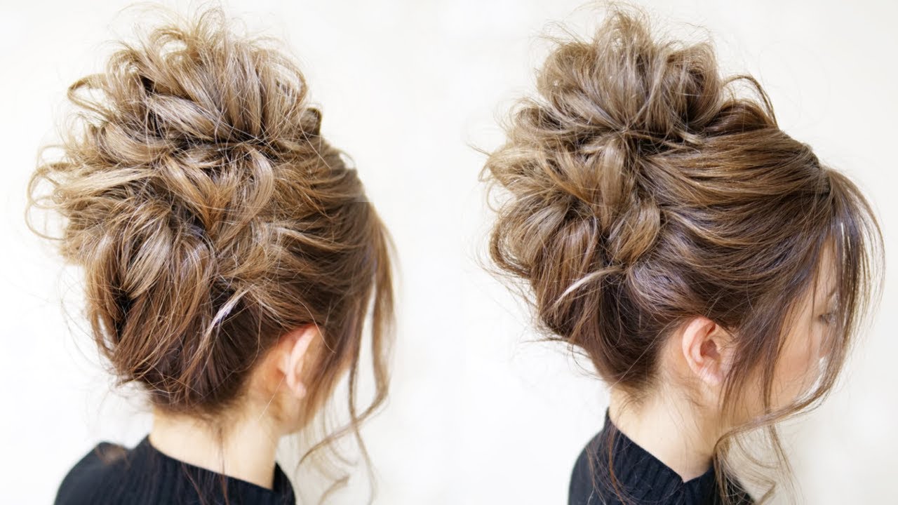 ☆簡単なお団子のヘアアレンジ！初級レベル。三つ編み１本とねじるだけ！hairdo 头发安排　การจัดเรียงผม 헤어 어레인지