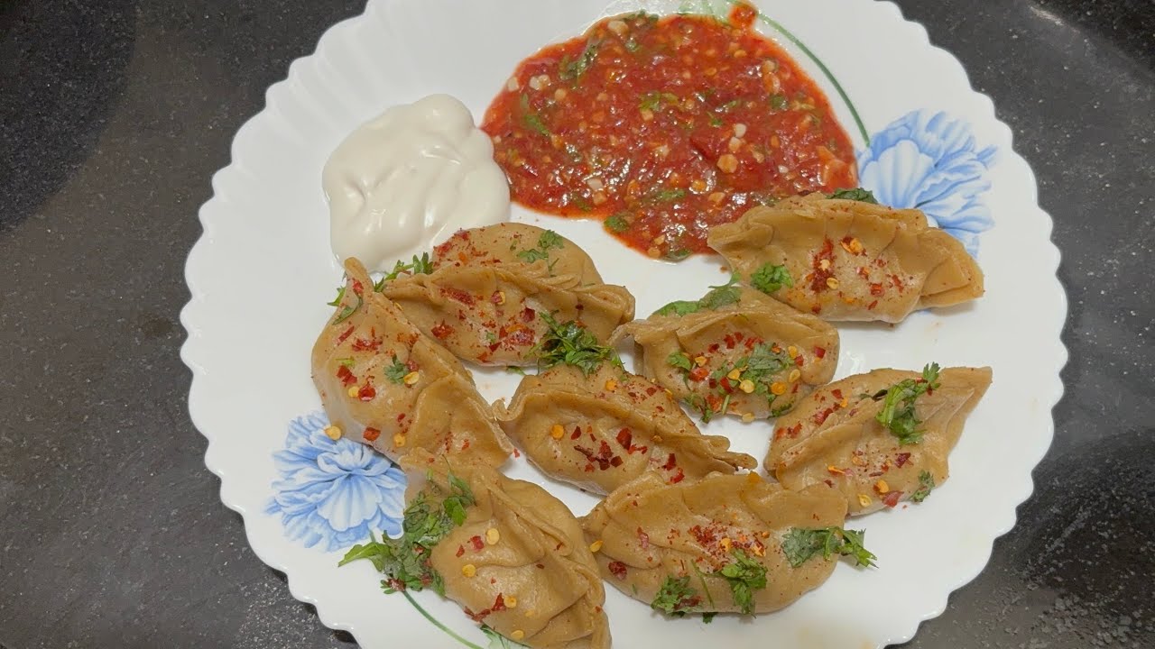 ಮೈದಾ ಇಲ್ಲ! ಆರೋಗ್ಯಕರ ಗೋಧಿ ಮೊಮೋಸ್ | wheat Momos and spicy chutney 
