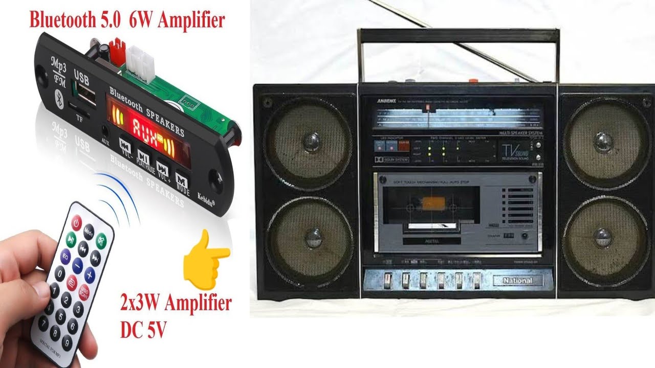 How to Install Mp3 Bluetooth USB For Old Radio Cassette Tape|National MODELNo.RX F35F#tranding#video
