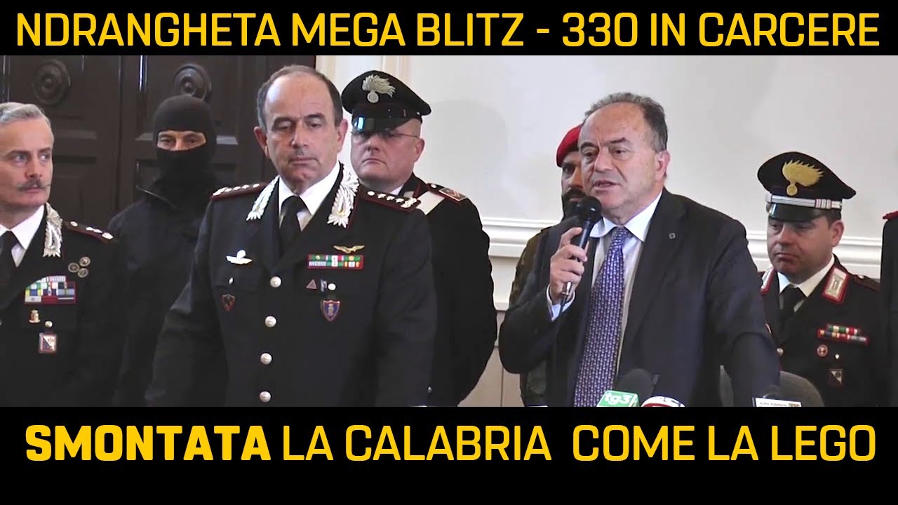 Mega blitz anti 'ndrangheta, la Procura Antimafia di Catanzaro arresta 330 persone
