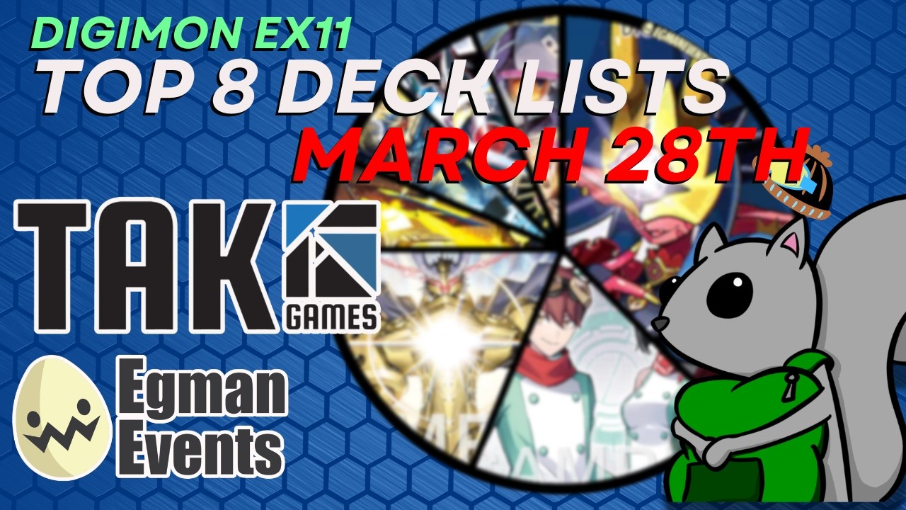 Списки 16 лучших колод для карточной игры Digimon EX-11! TAK MARCH REGIONAL