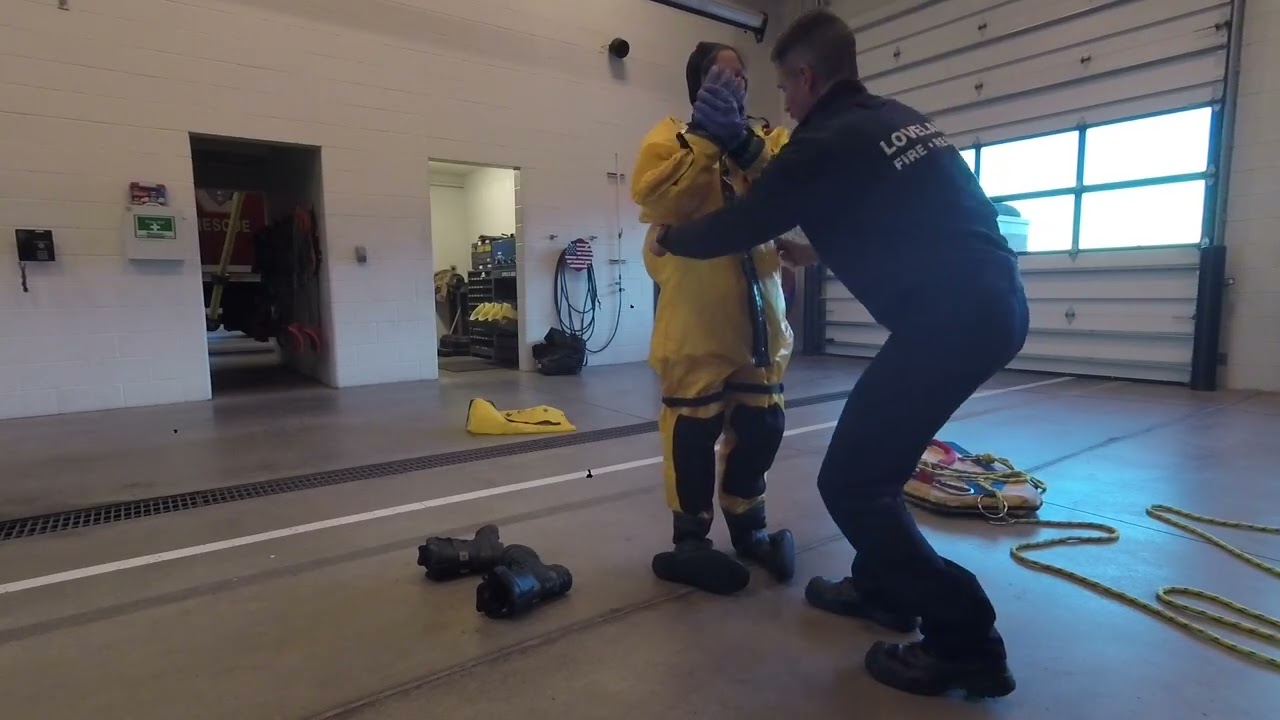 Donning the Ice Rescue Suit and Rigging