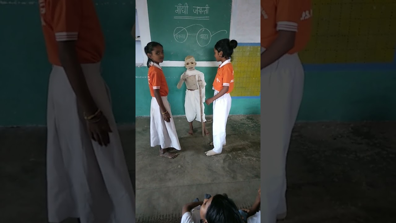 Gandhi Jayanti celebration in school #shortsviral #trendingshorts #fun#viral  #gandhijayanti #gandhi