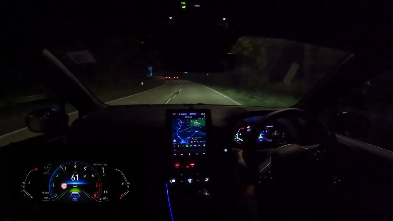 [#14 - UK Road Driving] Renault Clio TCe 90 RS Line 2022 UK Bracknell-Reading Motorway Night Drive