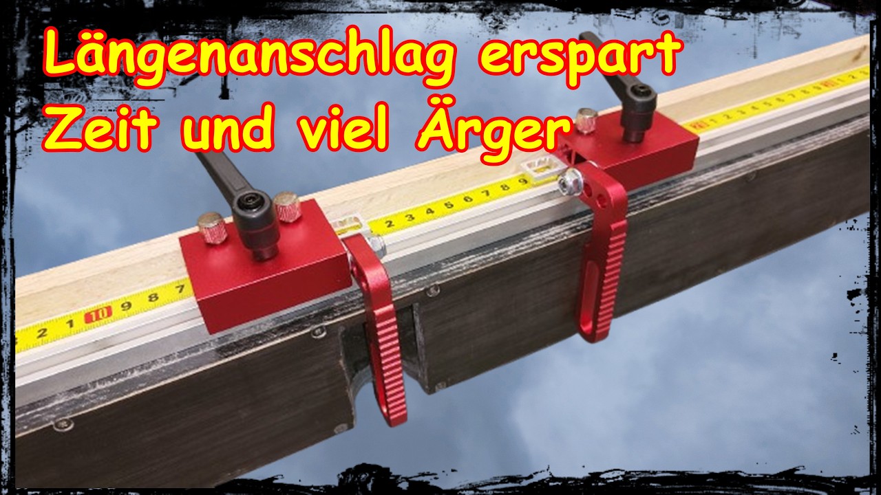 Längsanschlag am Frästisch = präzise fräsen. Bau dir das, es part Zeit und Nerven, gewusst wie