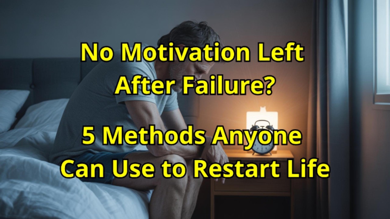 No motivation left after failure? 5 methods anyone can use to restart life