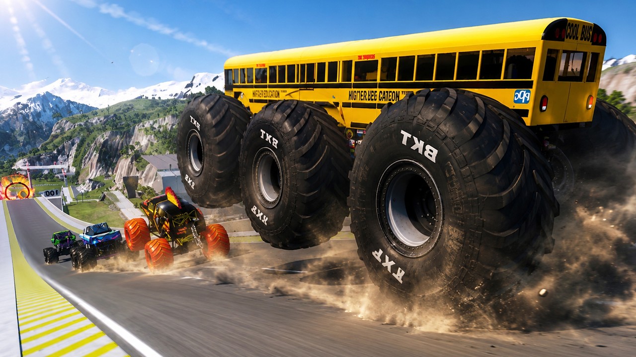 Epic High Speed monster trucks jumps stunts & crashes #175 | BeamNG Drive