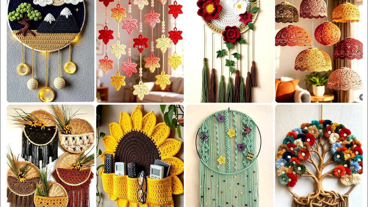 MOST BEAUTIFUL & ATTRACTIVE CROCHET HANDMADE WALL HANGING & ITEMS FOR HOME DECOR IDEAS 2026