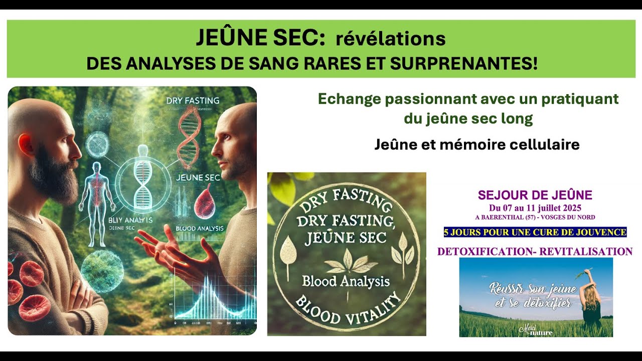 Comment notre corps s'adapte au jeûne sec: des analyses jamais faites !