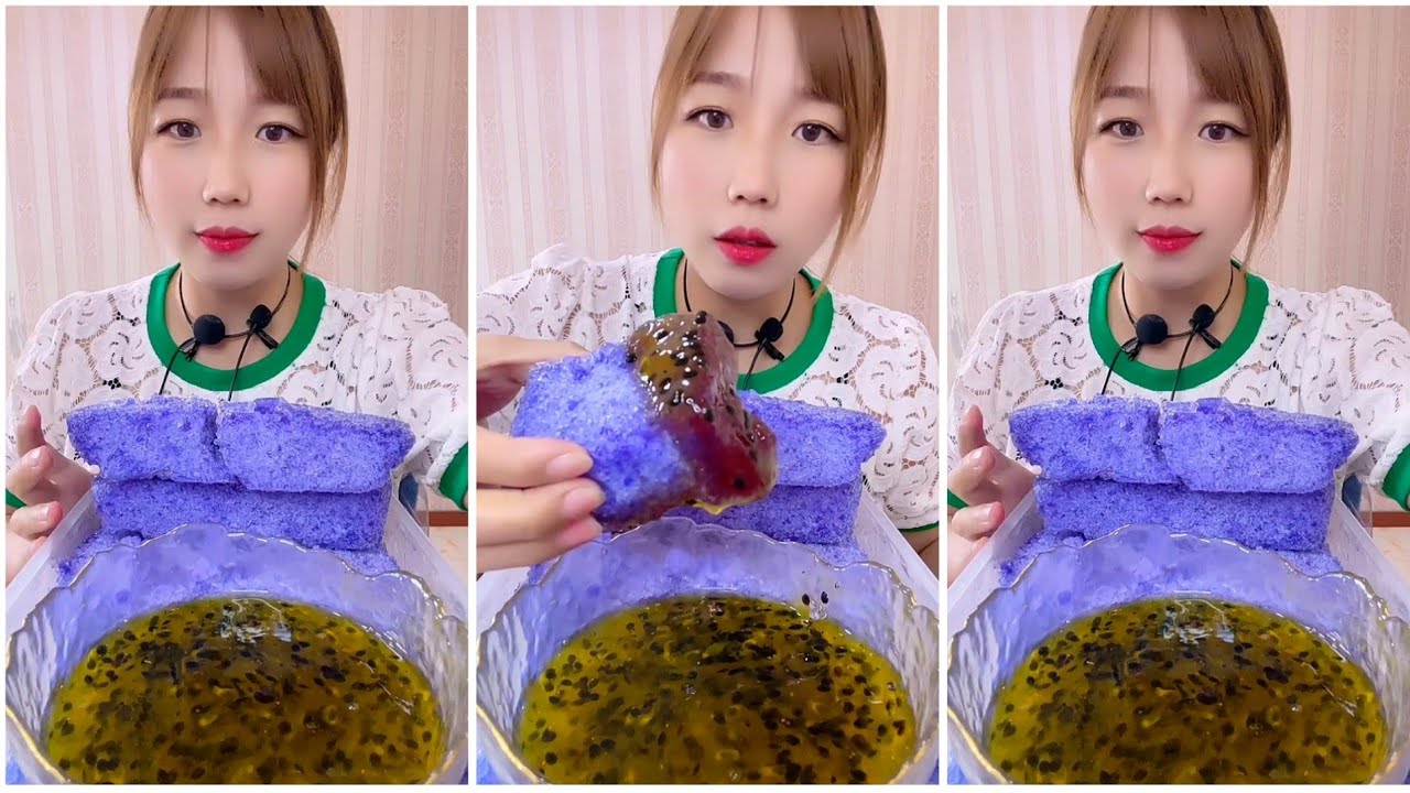 ASMR ICE EATING with PASSION FRUIT | RELAX VIDEO