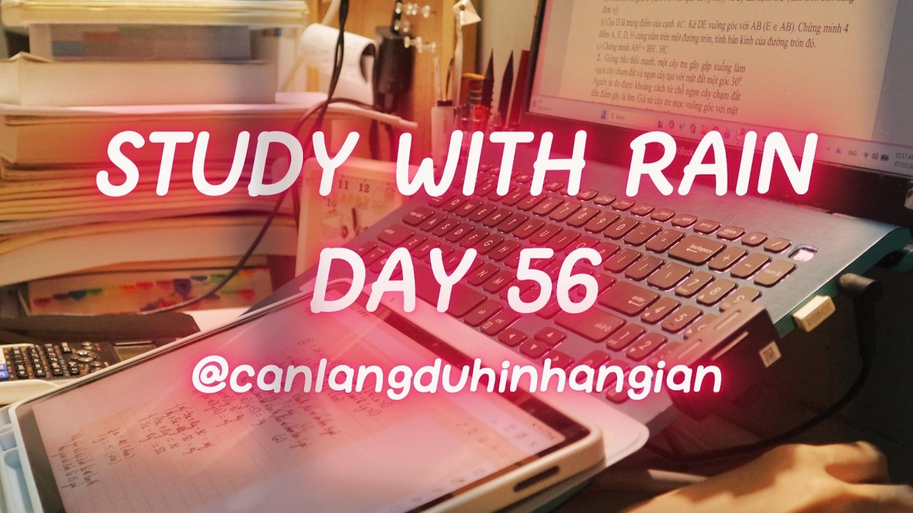 DAY 56 || 1000 DAYS CHALLENGE | Ôn ThS.DLS, IELTS, HSK, JOB | RAIN SOUND | LOFI MUSIC | STUDY SERIES