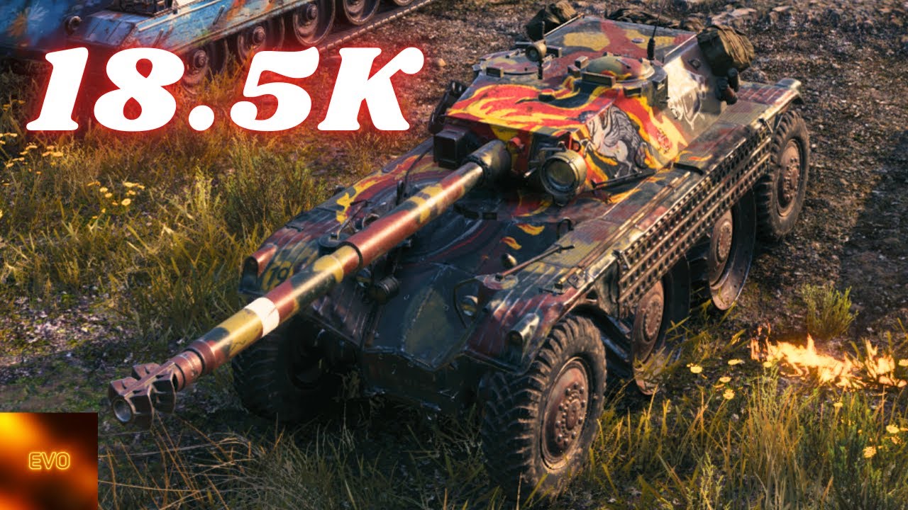Panhard EBR 105 18.5K Spot + Damage  World of Tanks