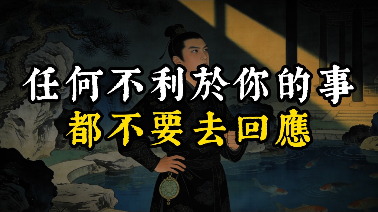 任何不利於你的事都不要去回應#智慧#强者謀略#人生感悟#處世智慧#人際關係