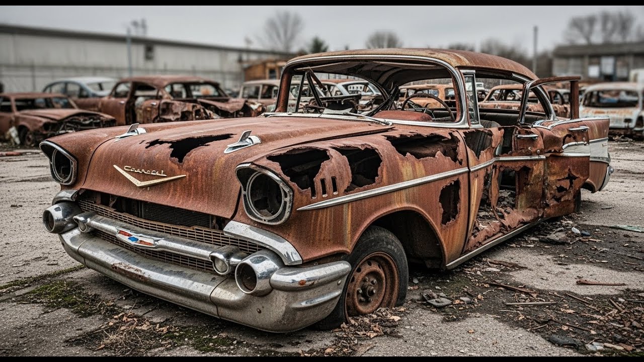 Full Car Restoration:Abandoned 1957 Chevrolet Bel Air Rebuilt to Factory New | Oddly Satisfying ASMR