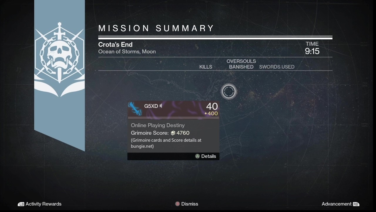 Crota's End NMG 9:15 (WR)