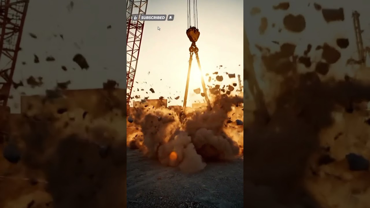Total Collapse! Crane Drops Mimi Excavator at Port  😱 