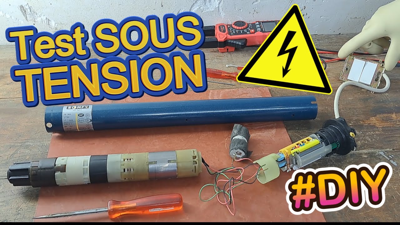 Réparation moteur volet roulant Somfy LT50 Jet10/17 après démontage ⚡Test sous tension