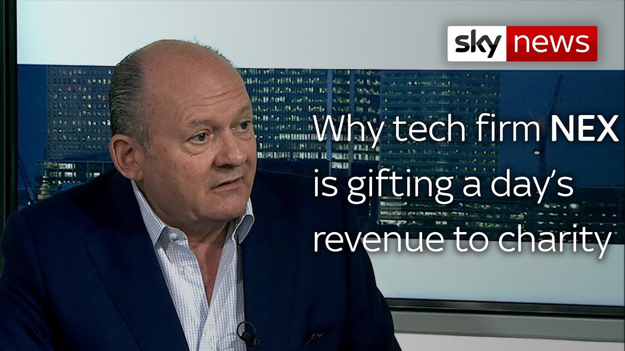 NEX group boss on giving a day's revenue to charity