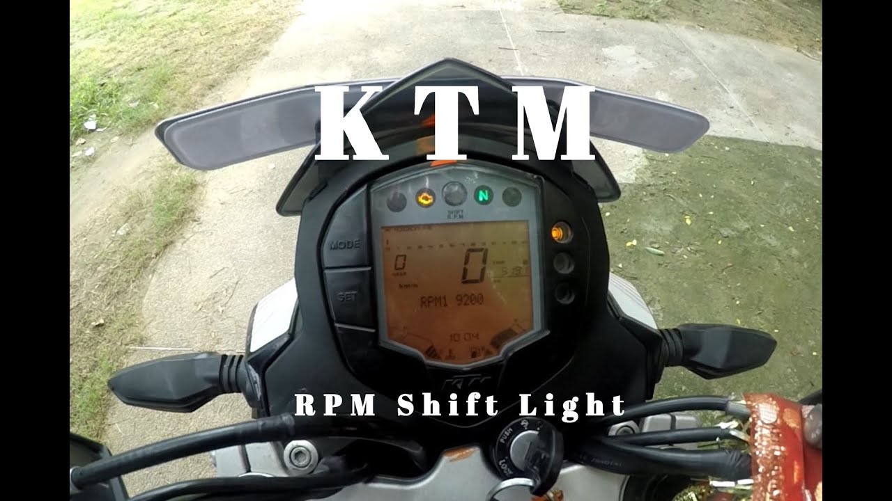 How to set KTM RPM shift light limit | Duke/RC 200/390/125