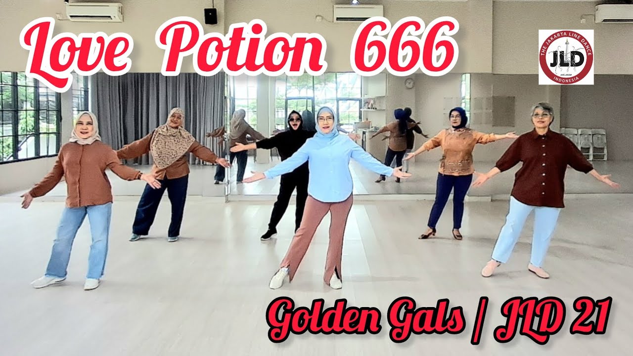 Love Potion 666 - Choreographer: Rob Fowler (ES) - Beginner - Demo: Golden Gals / JLD 21