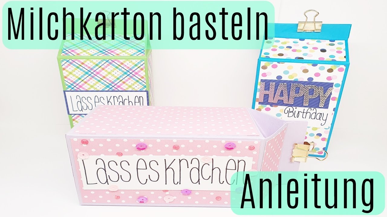 Milchkartonverpackung ✿ Verpackung basteln ✿ Aufbewahrung für s Bastelzimmer ✿ Deutsch ✿ Anleitung