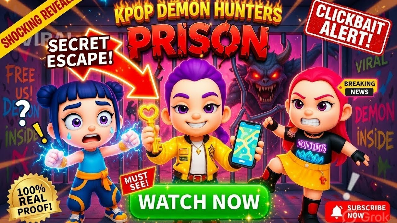 Baby Kpop Demon Hunters Prison Run! 😱