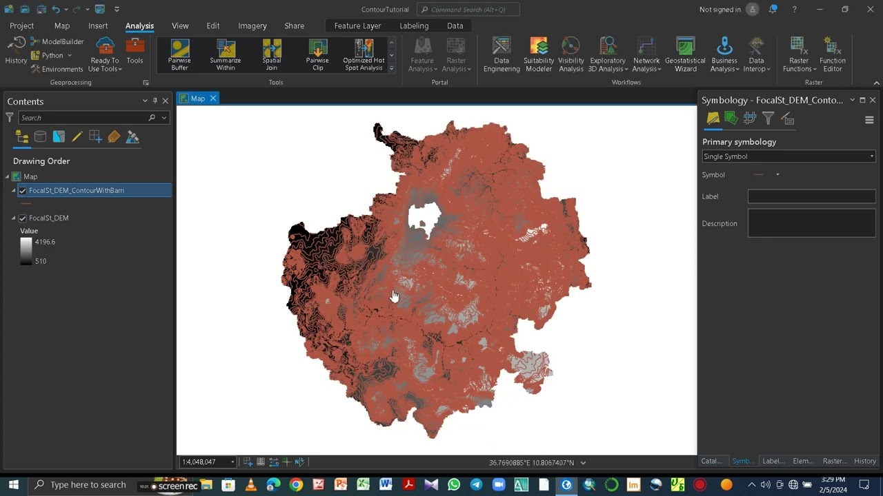 How to Generate Contour Lines and Index using DEM in ArcGIS Pro