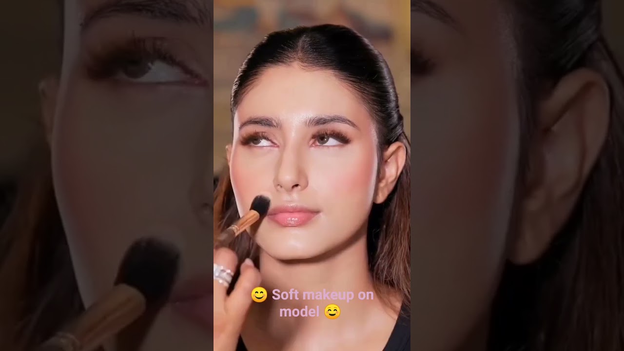 soft makeup on model 