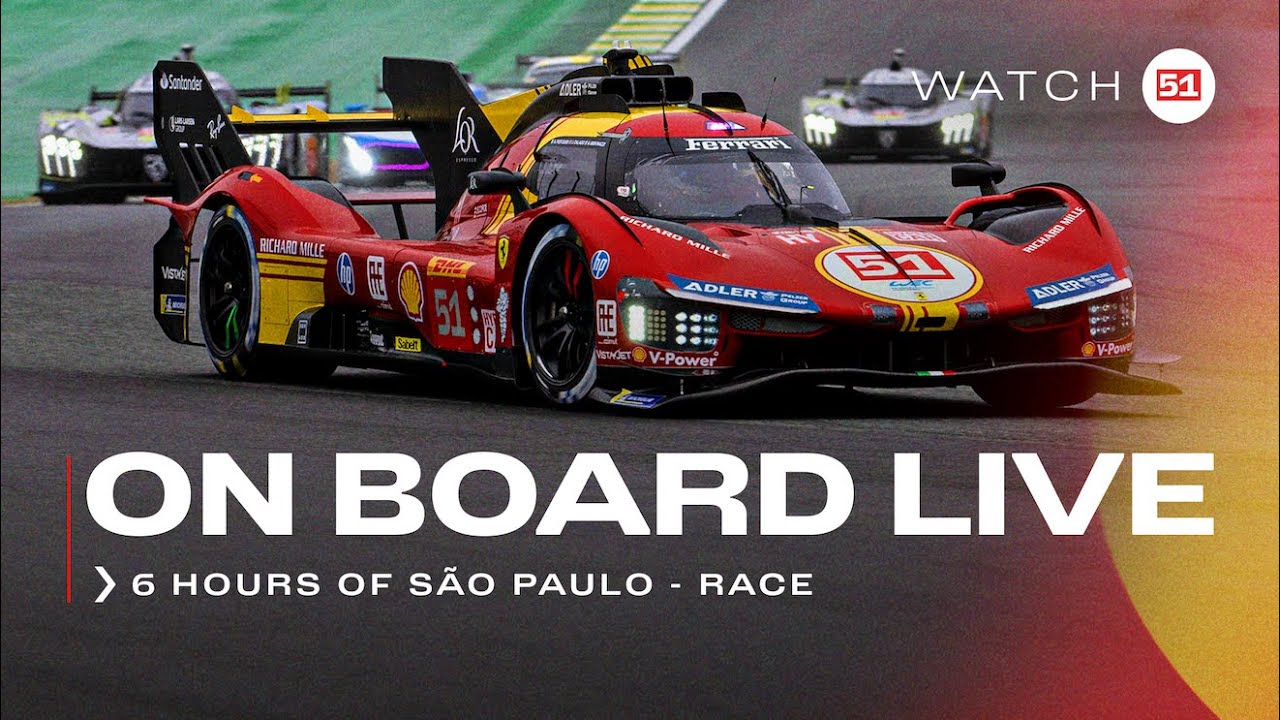WEC Onboard the #51 LIVE race action at 6H São Paulo  2024 | Ferrari Hypercar