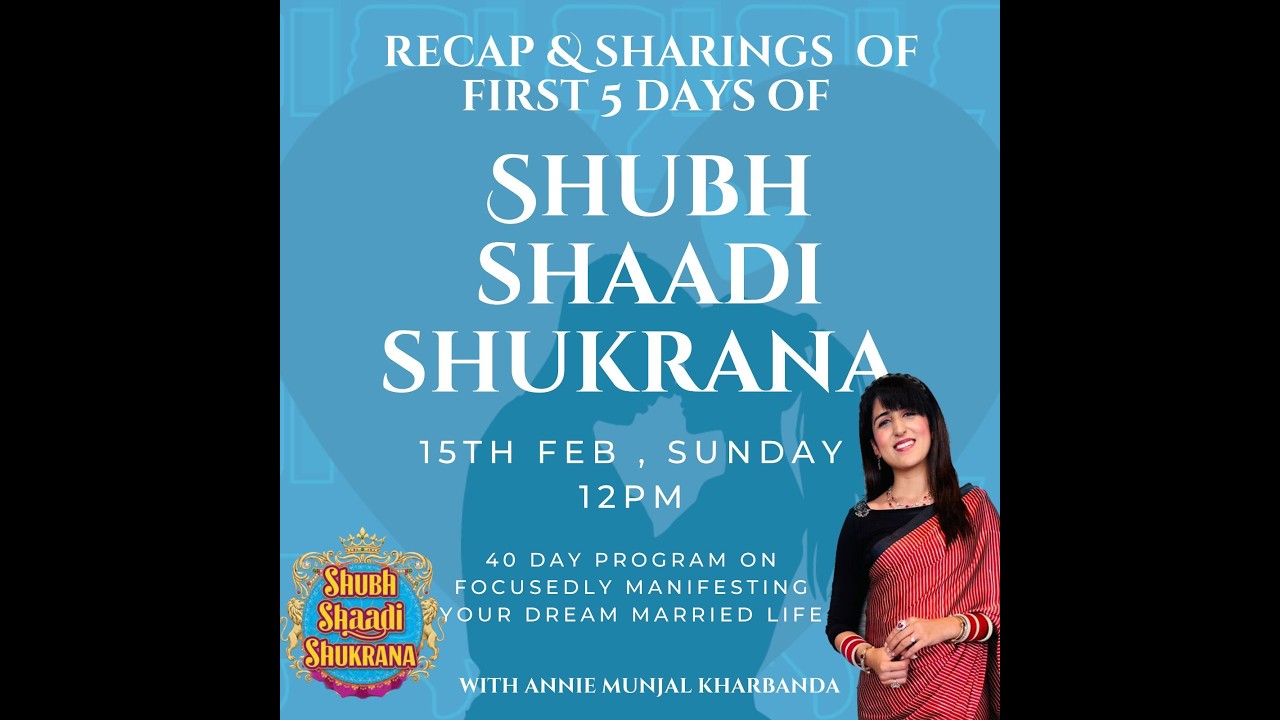 RECAP OF SHUBH SHAADI SHUKRANA PROGRAM with Annie